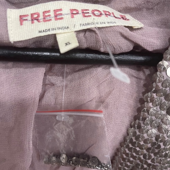 Free People Sea Urchin Sequin Fringe Jacket Shrug-XL-$368 - Picture 5 of 5